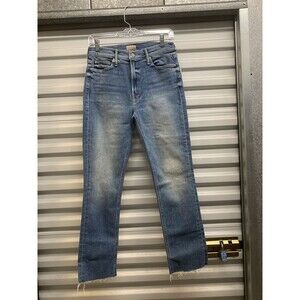 NWT MOTHER THE MID RISE DAZZLER ANKLE FRAY Riding The Cliffside 28x27